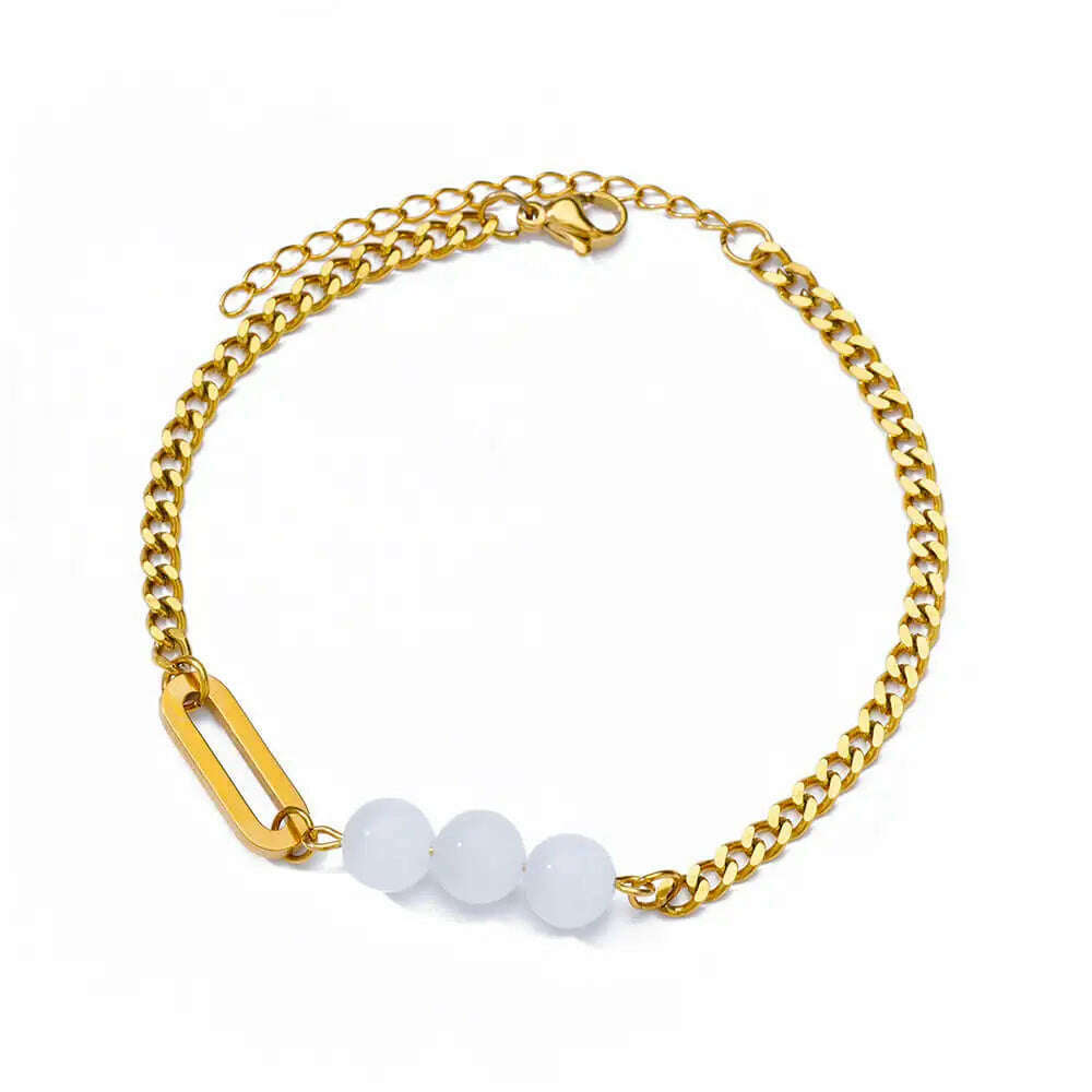 Colorful Boho Drops Anklets For Women Gold Color Stainless Steel Anklet Luxury Wedding Aesthetic Jewelry Gift Free Shipping - KIMLUD