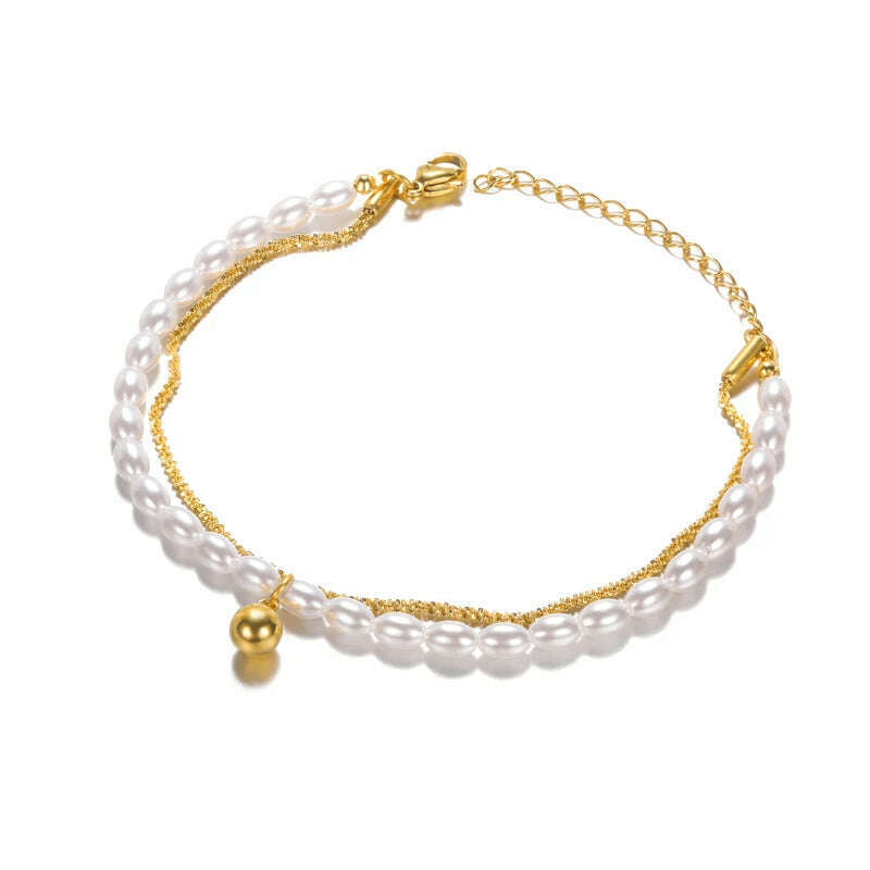 Colorful Boho Drops Anklets For Women Gold Color Stainless Steel Anklet Luxury Wedding Aesthetic Jewelry Gift Free Shipping - KIMLUD