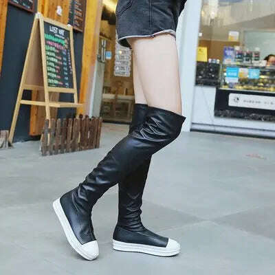 KIMLUD, Comemore 2022 New Women Black Platform Shoes Over The Knee Boots Sexy Female Autumn Winter Lady Long Thigh High Boot Red Casual, over the knee boots / 35, KIMLUD APPAREL - Womens Clothes