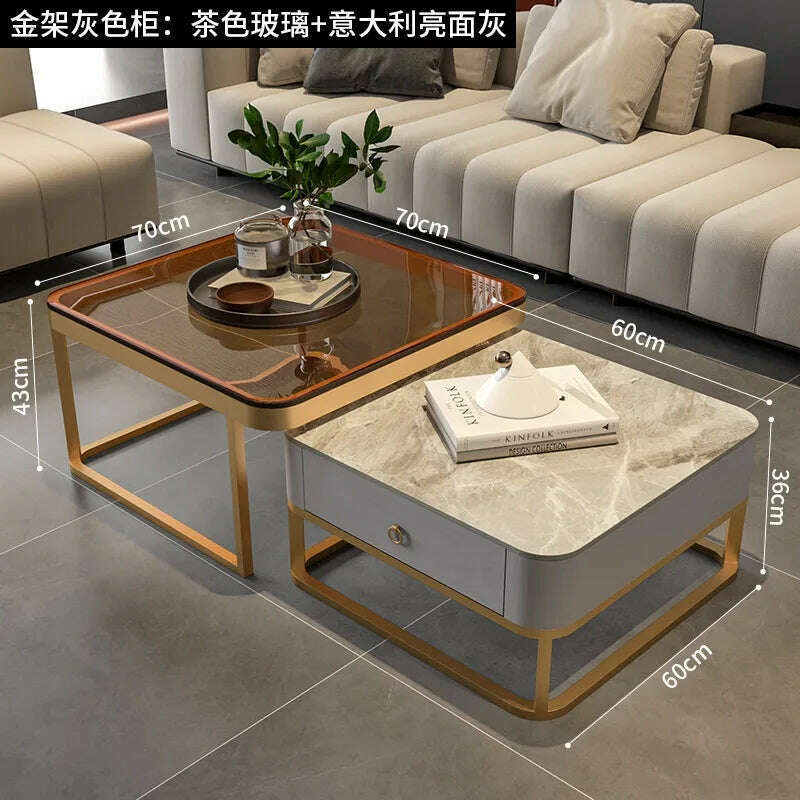 Corner Makeup Coffee Table Nordic Luxury Design Cute Center Small Table Mobile Marble Tavolino Da Salotto Outdoor Furniture - KIMLUD