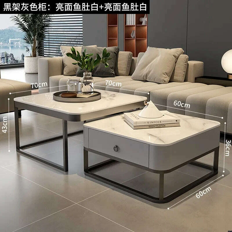 Corner Makeup Coffee Table Nordic Luxury Design Cute Center Small Table Mobile Marble Tavolino Da Salotto Outdoor Furniture - KIMLUD