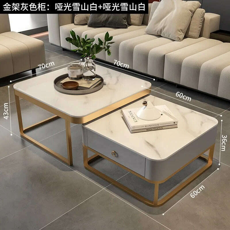 Corner Makeup Coffee Table Nordic Luxury Design Cute Center Small Table Mobile Marble Tavolino Da Salotto Outdoor Furniture - KIMLUD