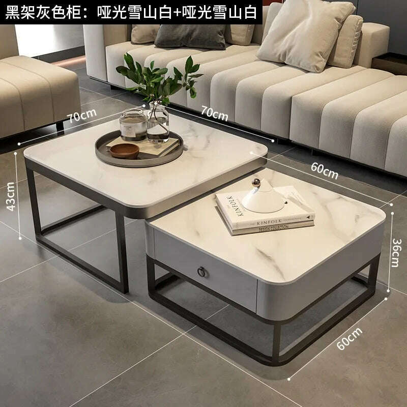 Corner Makeup Coffee Table Nordic Luxury Design Cute Center Small Table Mobile Marble Tavolino Da Salotto Outdoor Furniture - KIMLUD