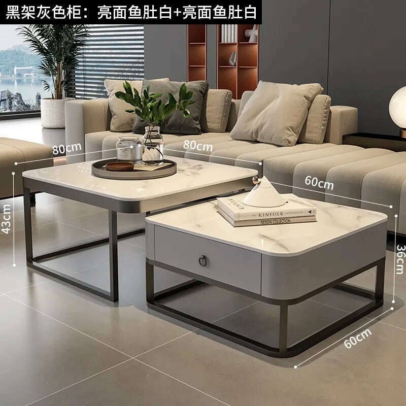 Corner Makeup Coffee Table Nordic Luxury Design Cute Center Small Table Mobile Marble Tavolino Da Salotto Outdoor Furniture - KIMLUD