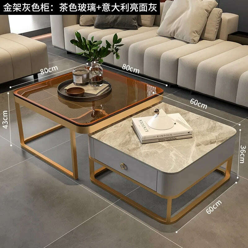 Corner Makeup Coffee Table Nordic Luxury Design Cute Center Small Table Mobile Marble Tavolino Da Salotto Outdoor Furniture - KIMLUD