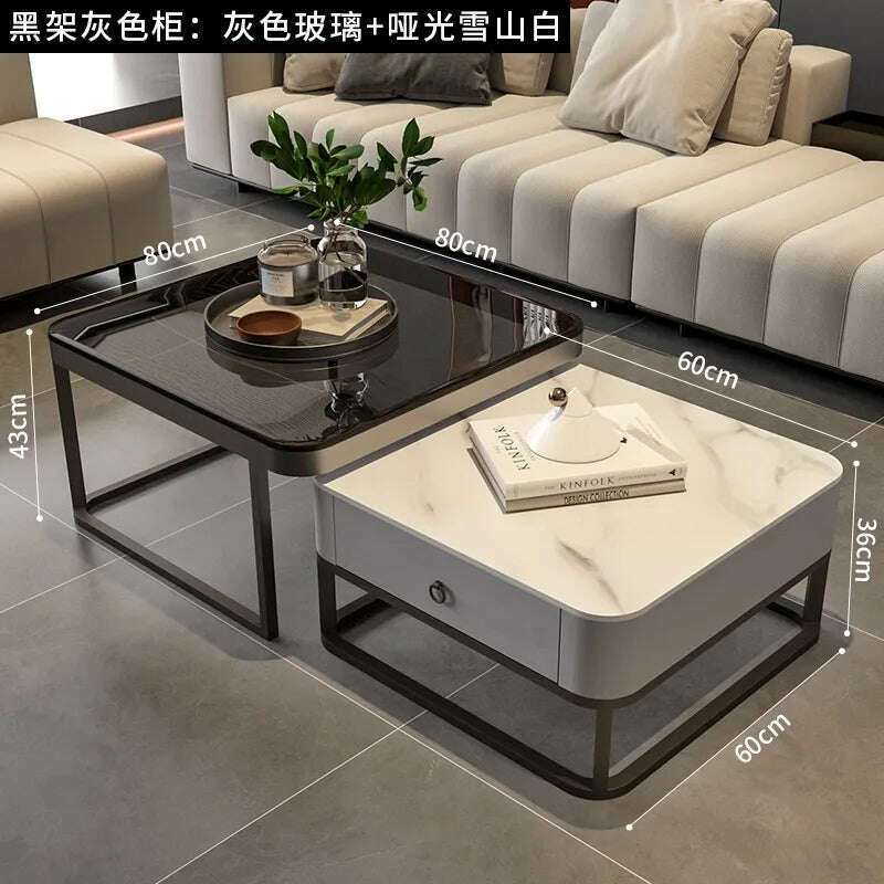 Corner Makeup Coffee Table Nordic Luxury Design Cute Center Small Table Mobile Marble Tavolino Da Salotto Outdoor Furniture - KIMLUD