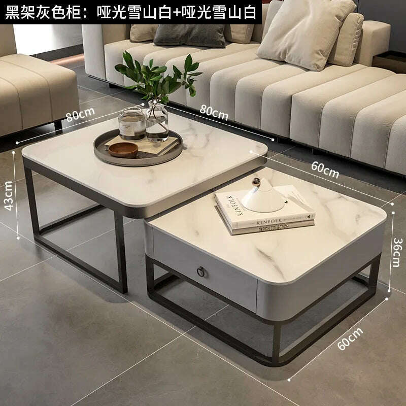 Corner Makeup Coffee Table Nordic Luxury Design Cute Center Small Table Mobile Marble Tavolino Da Salotto Outdoor Furniture - KIMLUD