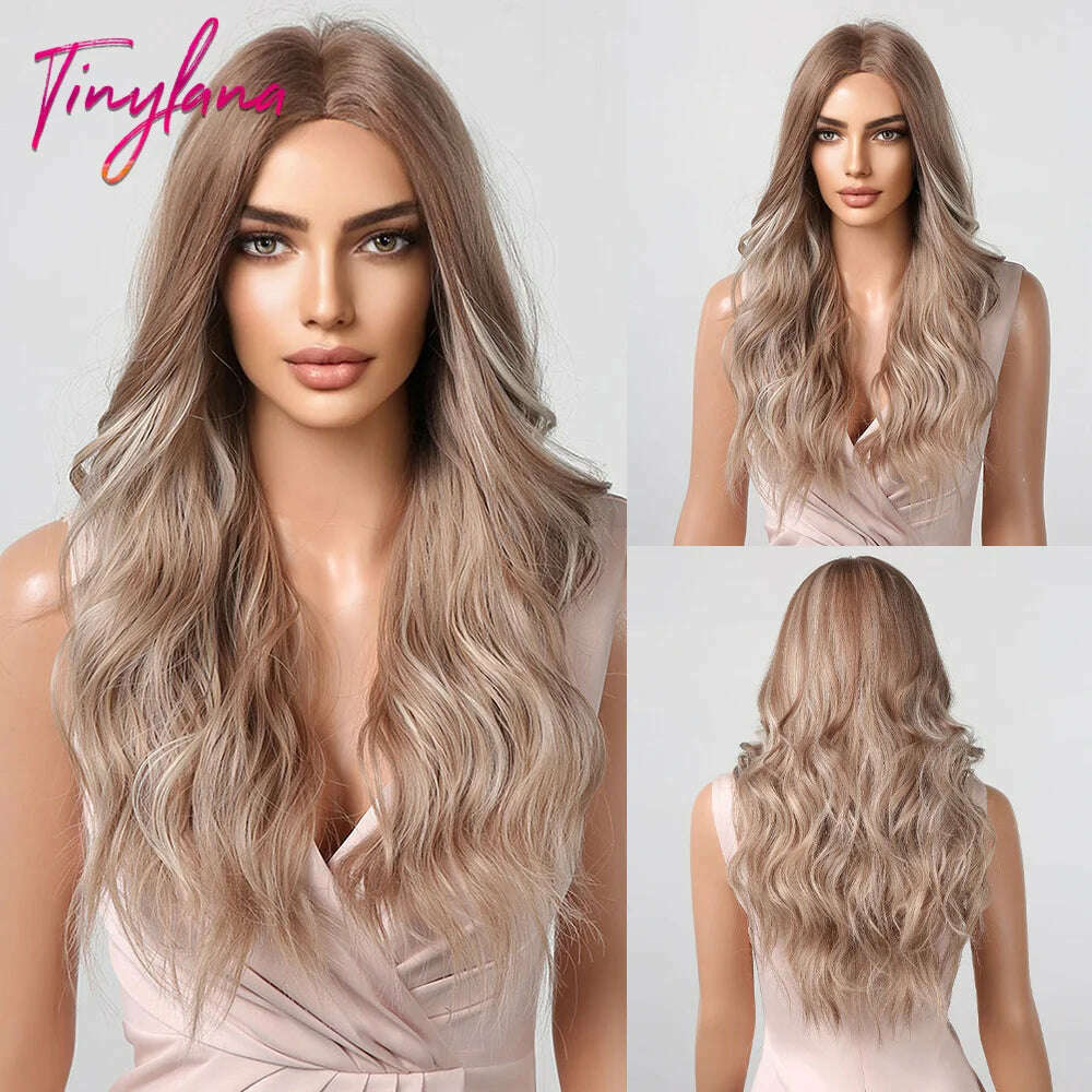 KIMLUD, Cosplay Ginger Orange Long Curly Synthetic Wigs with Bangs Deep Wave Lolita Hair for Women Halloween Party Daily Heat Resistant, LC1038-1, KIMLUD APPAREL - Womens Clothes