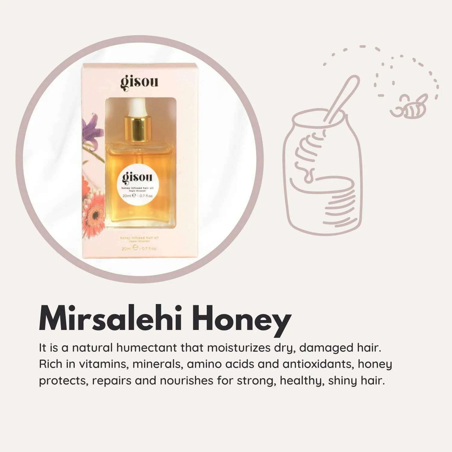 KIMLUD, Cost-effective Honey Infused Hair Oil Travel Size Enriched With Mirsalehi Honey To Deeply Nourish & Moisturize Hair 20ml, KIMLUD Womens Clothes