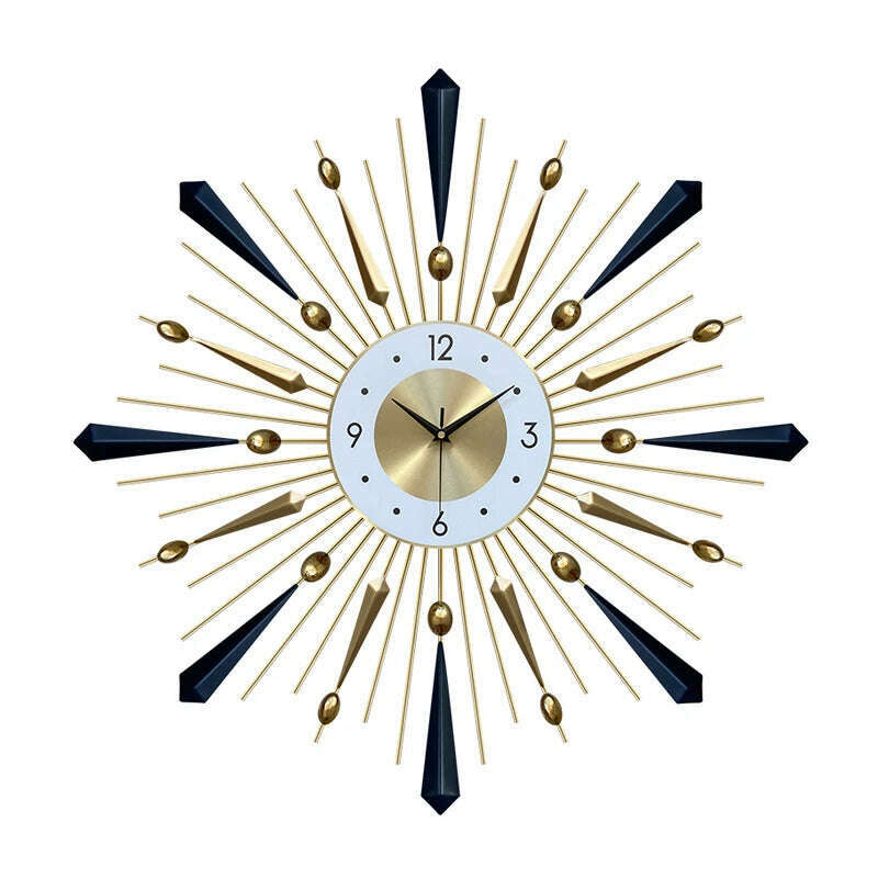 Creative Art Light Luxury Wall Watch Wall Clock Living Room Home Clock Decoration Fashion Modern Simple Personality Clock - KIMLUD