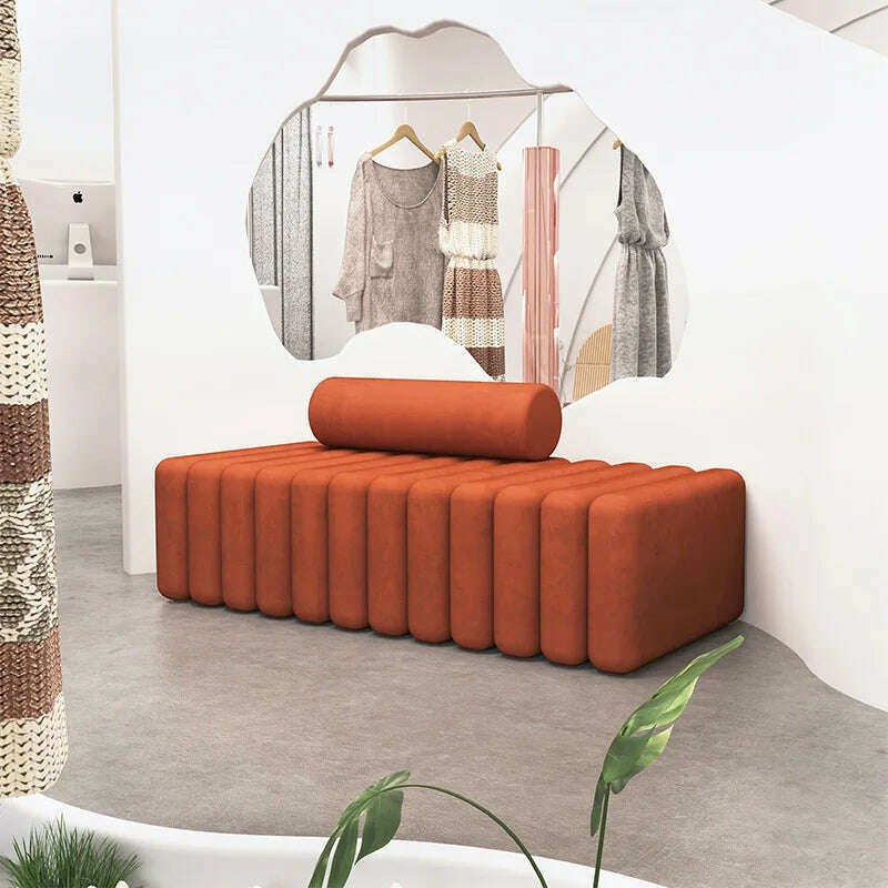 Creative Shoe Bench Entrance Changing Shoe Stool Sofa Stool Bed End Stool Cloakroom Stool Bench 60/80/100cm Length Seat - KIMLUD