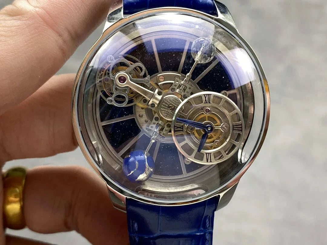 Creative Starry Sky Rotating Earth Globe Men's Automatic Mechanical Watch