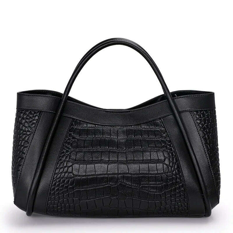 KIMLUD, Crocodile Pattern Leather Women's Handbags Fashion Commuter Large Capacity Tote Shoulder Messenger Bags Luxury Fashion, KIMLUD Womens Clothes