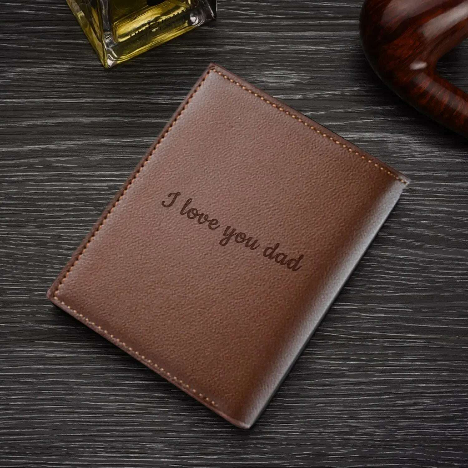 KIMLUD, Custom Engraved Wallet,Personalized Photo RFID Wallets for Men,Husband,Dad,Son,Personalized Gifts for Bithday Anniversary Day, KIMLUD Womens Clothes