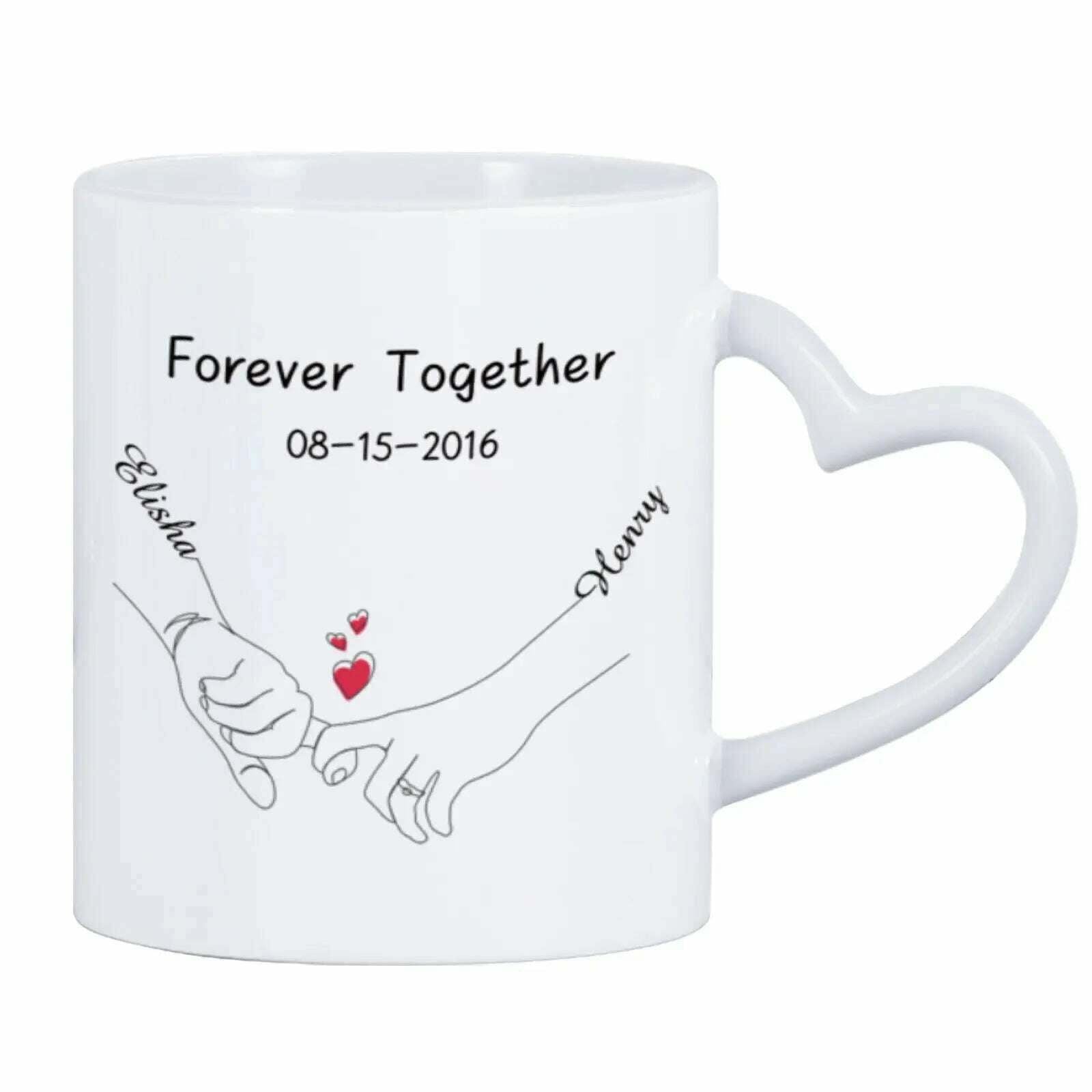 KIMLUD, Custom Photo Coffee Mug for Boyfriend Forever Together Tea Cup Anniversary Sweet Gift Ceramics Mug for Valentine's Day Present, KIMLUD Womens ClothesKIMLUD, Custom Photo Coffee Mug for Boyfriend Forever Together Tea Cup Anniversary Sweet Gift Ceramics Mug for Valentine's Day Present, White / 11oz, KIMLUD APPAREL - Womens Clothes