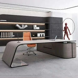 custom.Senior Lacquer Desk Designer High-end President Table Fashion White Manager in Charge of Big Class Desk