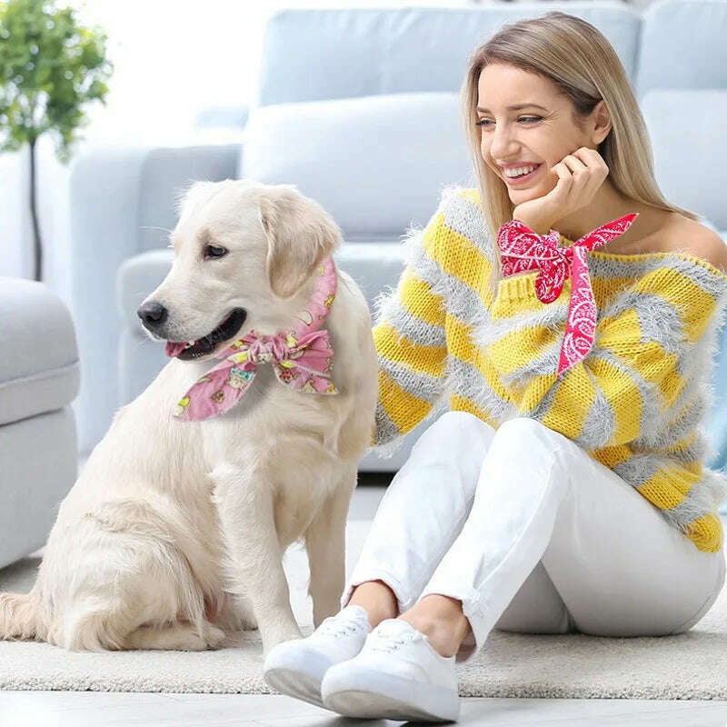 KIMLUD, Cute Print Dog Cooling Collar Summer Dog Collar Cool Pet Dog Cooling Bandana Adjustable Ice Scarf Heatstroke Pet Dog Accessories, KIMLUD Womens Clothes
