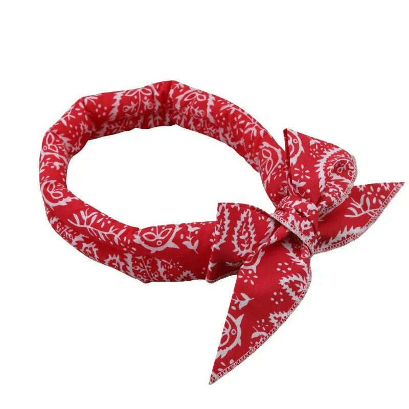 KIMLUD, Cute Print Dog Cooling Collar Summer Dog Collar Cool Pet Dog Cooling Bandana Adjustable Ice Scarf Heatstroke Pet Dog Accessories, Red Leaf, KIMLUD APPAREL - Womens Clothes