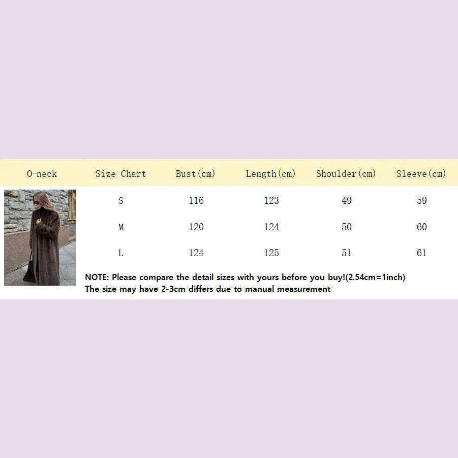 KIMLUD, Dark Brown Faux Fur Long Overcoat For Women Fashion Lapel Single Breasted Loose Fluffy Plush Warm Coat Winter Thicken Outerwear, KIMLUD Womens Clothes