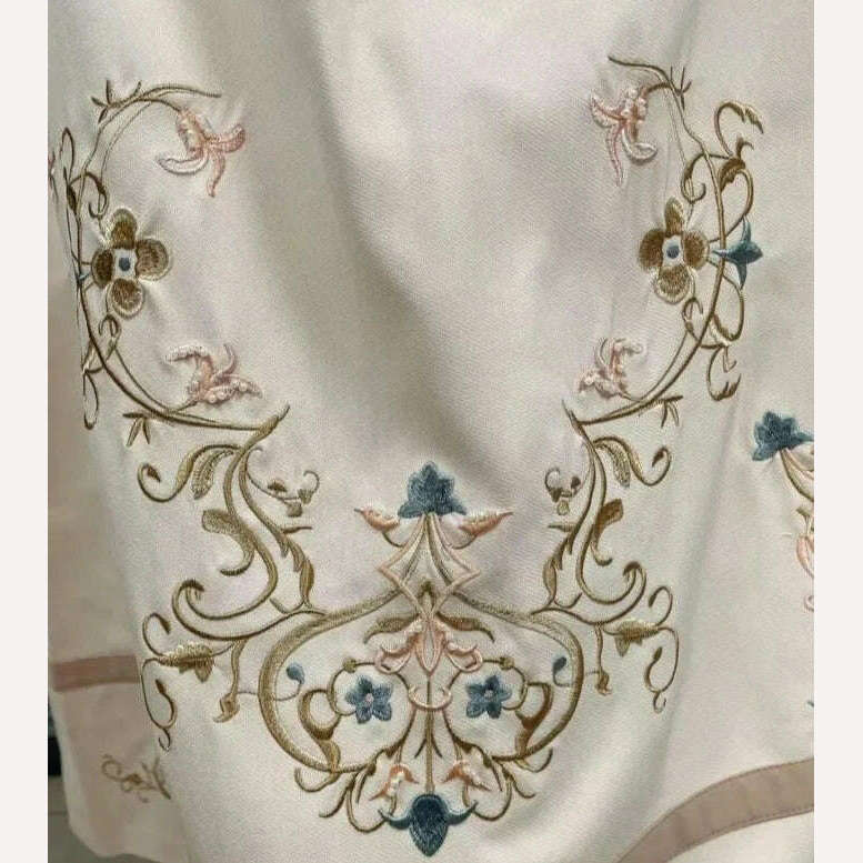 KIMLUD, DEAT Elegant Dress Slip Embroidery Flowers Luxury Backless A-line Women's Evening Party Dresses 2024 Summer New Fashion 13DB1359, KIMLUD Womens Clothes