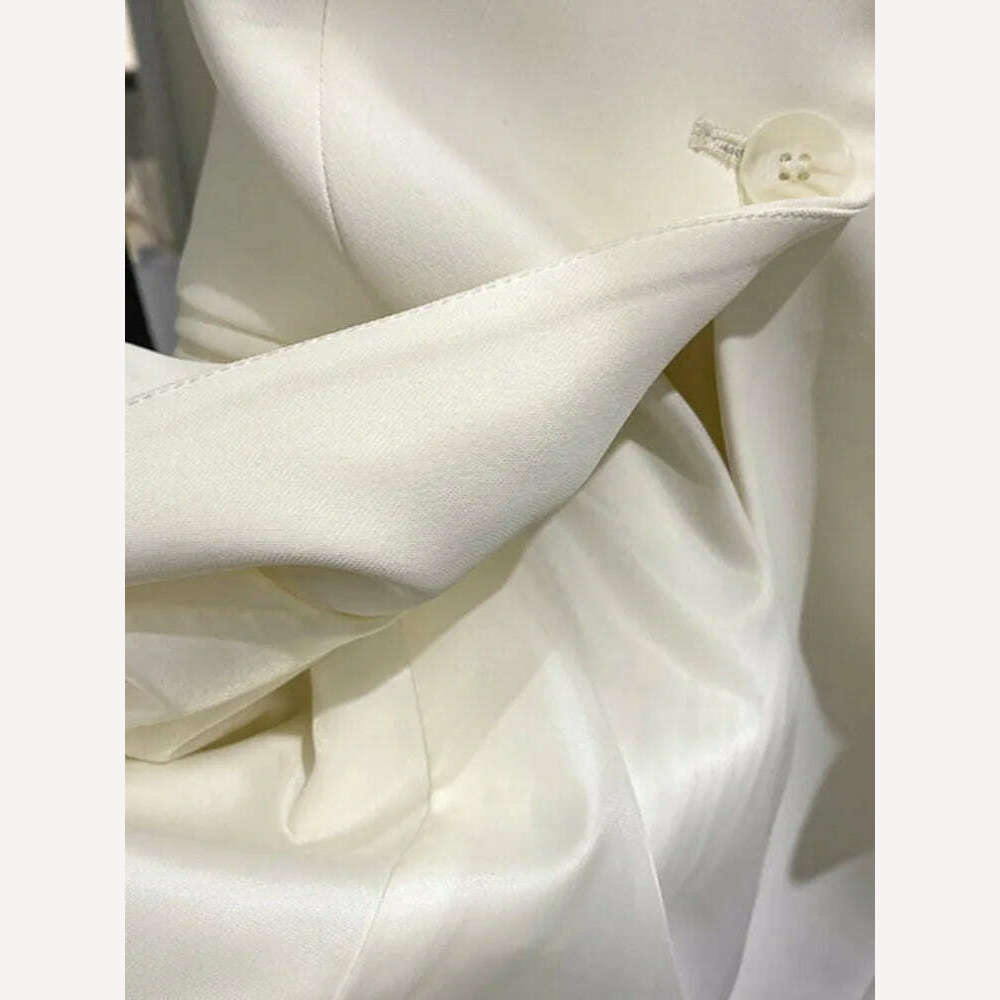 KIMLUD, DEAT Fashion Women's Blazer New Slash Neck Slim Single Breasted Off Shoulder Long Sleeve Black Suit Jackets Autumn 2023 17A822H, KIMLUD Womens Clothes