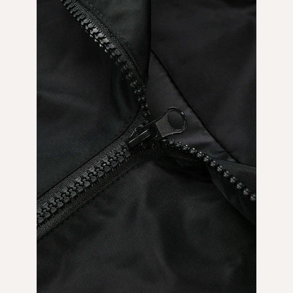 KIMLUD, DEAT Fashion Women's Jackets Hooded Off The Shoulder Drawstring Contrast Stitching Midriff-baring Coat Autumn 2023 New 7AB303, KIMLUD Womens Clothes