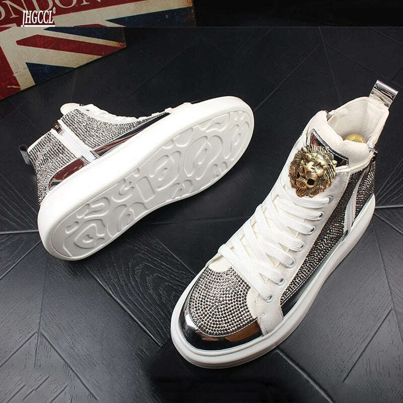 KIMLUD, Designer Casual Shoes High Quality Rhinestone Loafers High quality casual boots Luxury soft soled shoes Zapatillas Hombre A6, KIMLUD Womens Clothes