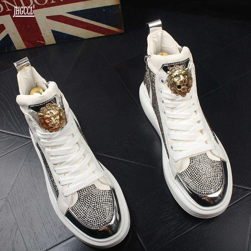 KIMLUD, Designer Casual Shoes High Quality Rhinestone Loafers High quality casual boots Luxury soft soled shoes Zapatillas Hombre A6, KIMLUD Womens Clothes