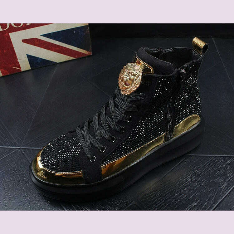 KIMLUD, Designer Casual Shoes High Quality Rhinestone Loafers High quality casual boots Luxury soft soled shoes Zapatillas Hombre A6, KIMLUD Womens Clothes