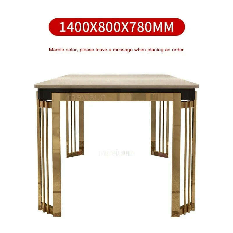 KIMLUD, Designer Nordic Versatile Luxury Dinning Table New Modern Rectangular Dining Table Reception Mesas De Jantar Salon Furniture, 140 80 78CM table, KIMLUD APPAREL - Womens Clothes