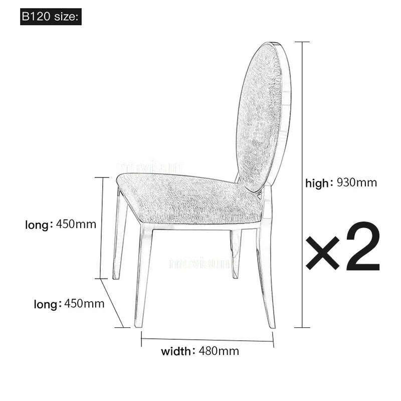 KIMLUD, Designer Nordic Versatile Luxury Dinning Table New Modern Rectangular Dining Table Reception Mesas De Jantar Salon Furniture, chair 1, KIMLUD APPAREL - Womens Clothes