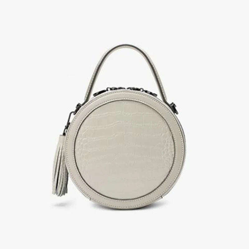 Designer Women's Bag Genuine Leather Crocodile Leather Handbag Luxury Brand High Quality Barrel Bag Luxury Women's Handbag - KIMLUD