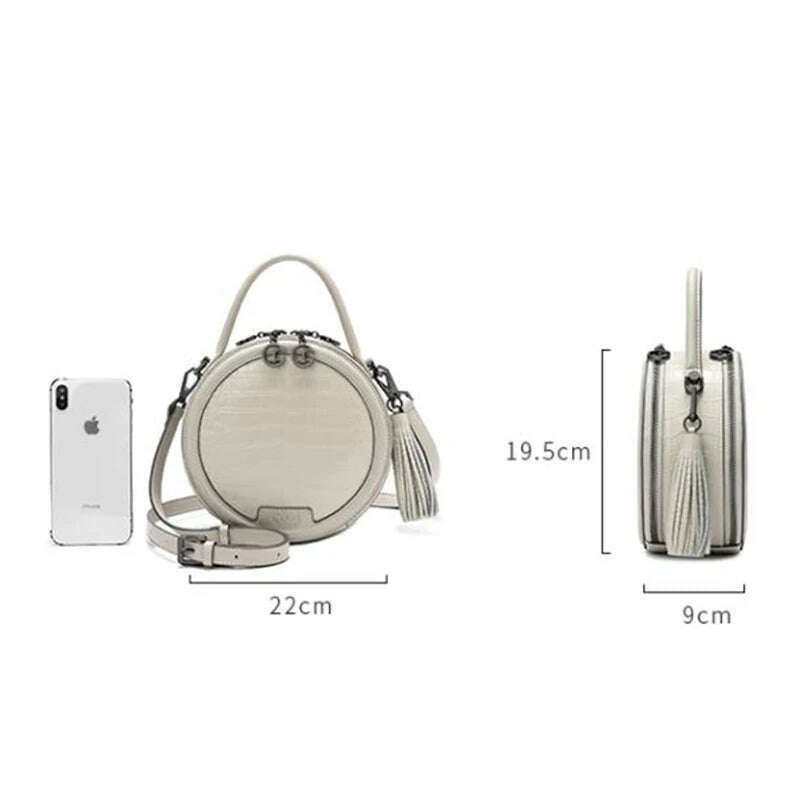 Designer Women's Bag Genuine Leather Crocodile Leather Handbag Luxury Brand High Quality Barrel Bag Luxury Women's Handbag - KIMLUD