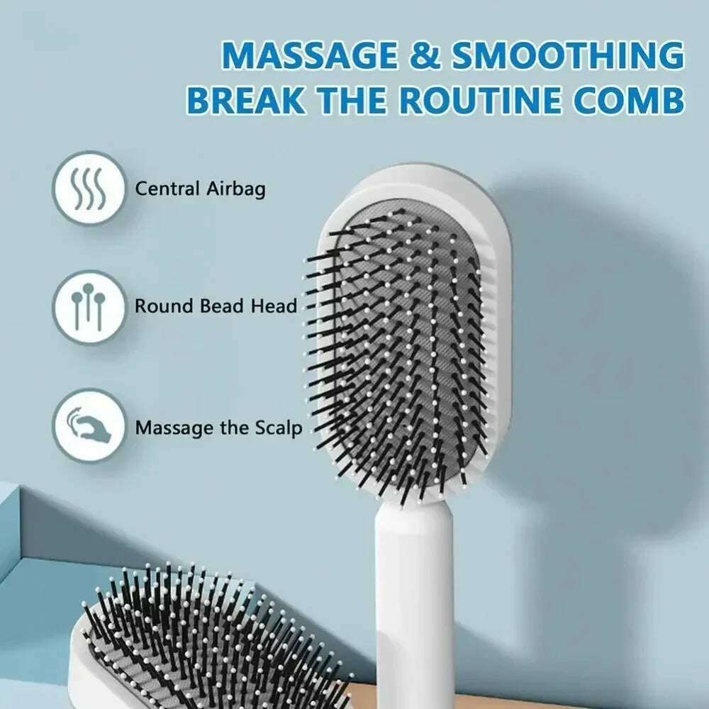 KIMLUD, Detangling Hair Brush Scalp Massager Massage Brush 3D Air Cushion Tangled Hair Comb Curly Combs Barber Salon Hair Styling Tools, KIMLUD Womens Clothes