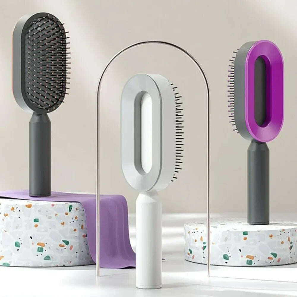 KIMLUD, Detangling Hair Brush Scalp Massager Massage Brush 3D Air Cushion Tangled Hair Comb Curly Combs Barber Salon Hair Styling Tools, KIMLUD Womens Clothes