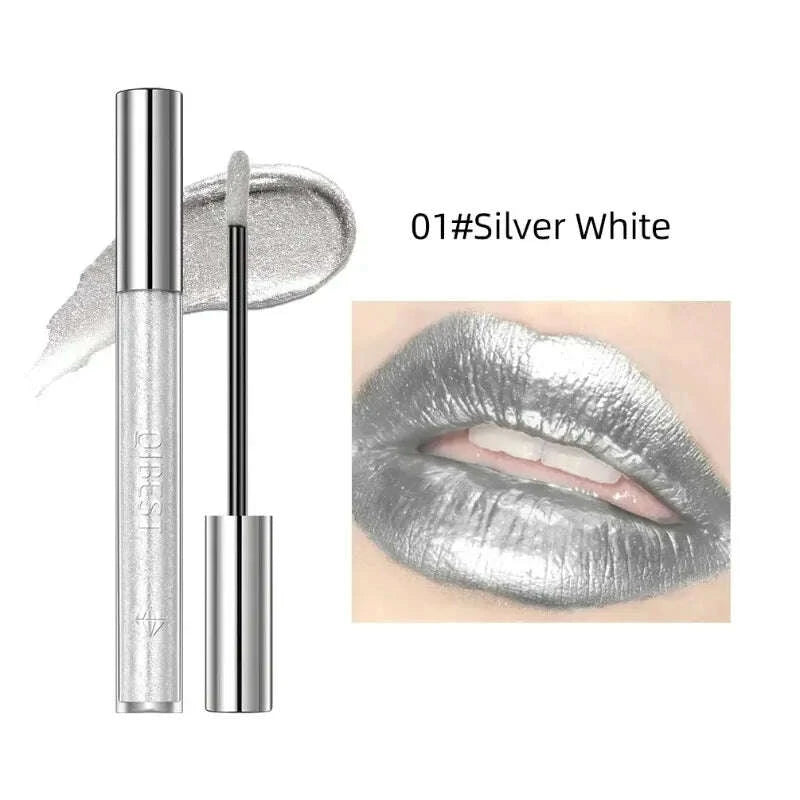 Diamond Liquid Lipstick Moisturizing Long-Lasting Makeup Mirror Gloss Sparkling Pink Lip Glaze Non Stick Cup Lip Gloss Cosmetics