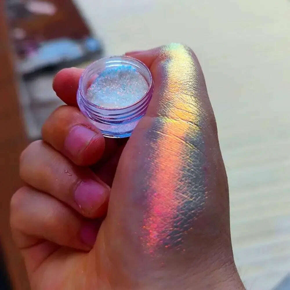 KIMLUD, Diamond Phantom Chameleon Holographic Colorful Magic Mirror with Sparkling Colors, Nail Powder 0.5g Pack, Red, KIMLUD APPAREL - Womens Clothes