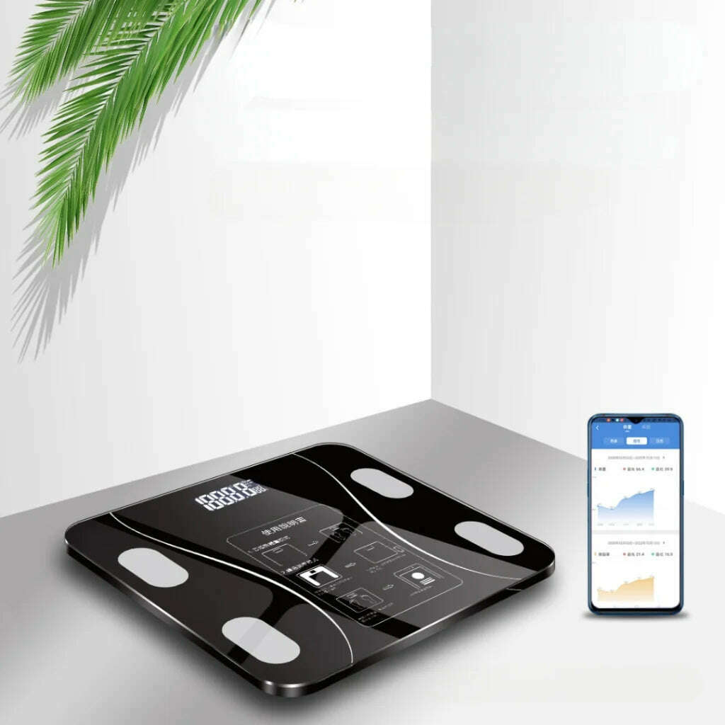 KIMLUD, Digital Bluetooth Body Bioimpedance Scale up to 180kg Cell Phone Result, KIMLUD Womens Clothes