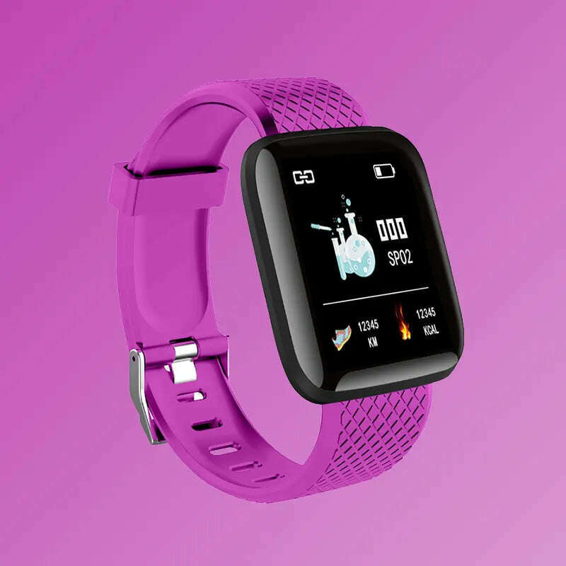 KIMLUD, Digital Smart sport watch men's watches digital led electronic wristwatch Bluetooth fitness wristwatch women kids hours hodinky, PURPLE / CHINA, KIMLUD Womens Clothes
