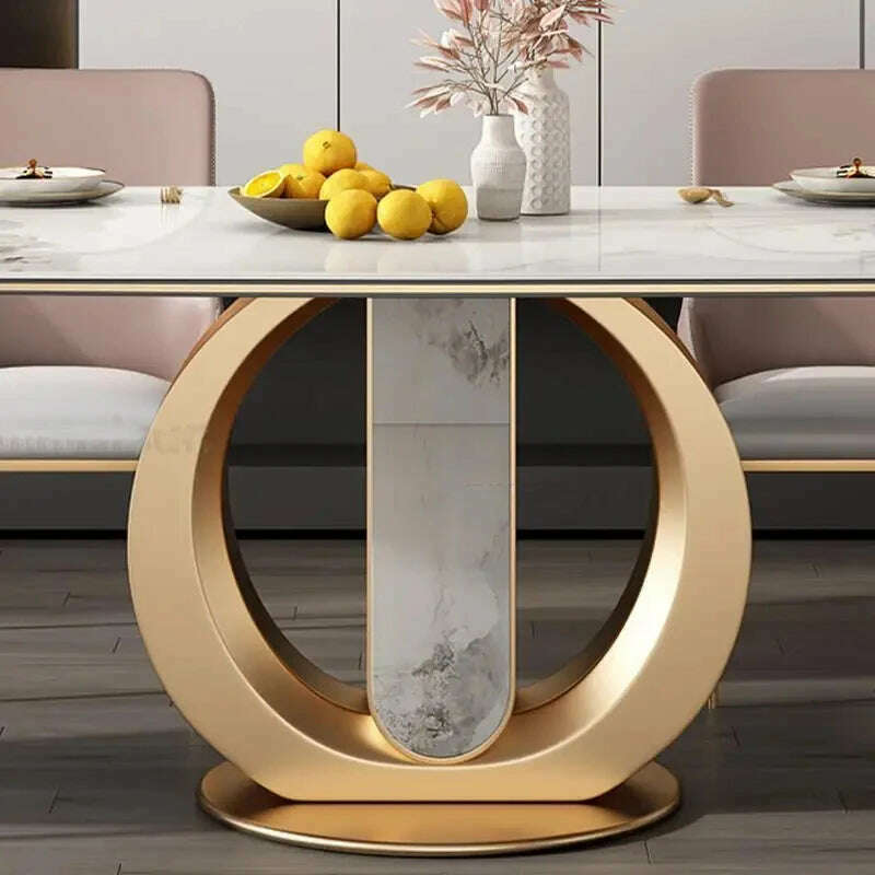 KIMLUD, Dining Room Console Table End Delicate High Rectangle Shape Dining Table Luxury Kitchen Silla De Escritorio Home Furniture GM, KIMLUD Womens Clothes