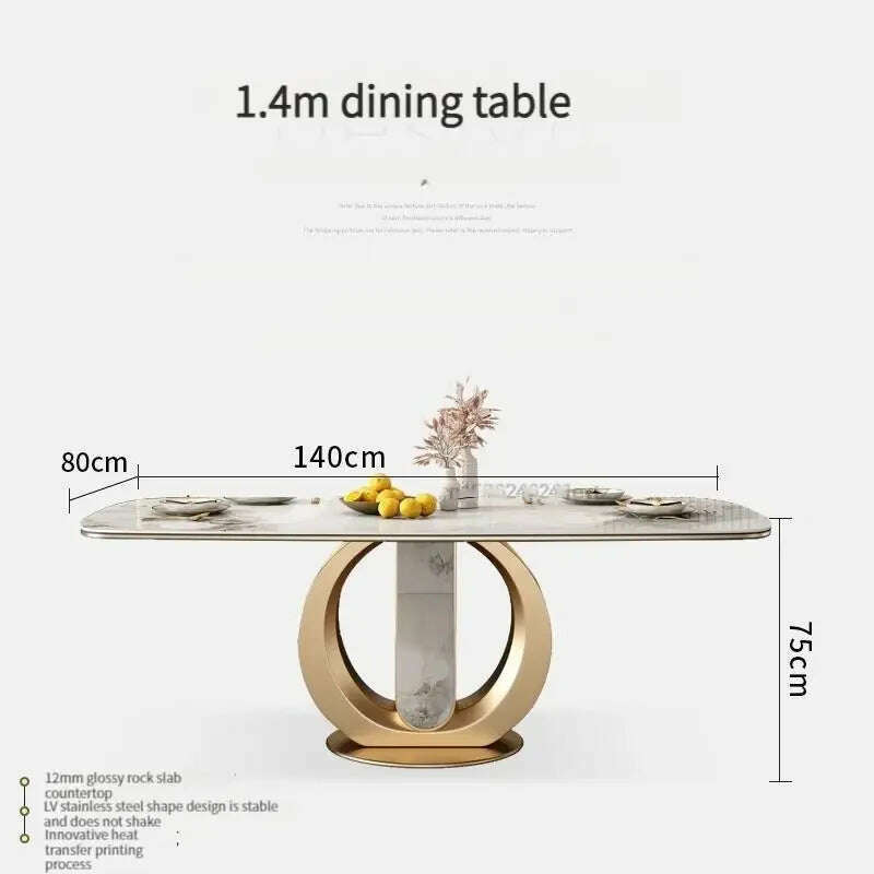 KIMLUD, Dining Room Console Table End Delicate High Rectangle Shape Dining Table Luxury Kitchen Silla De Escritorio Home Furniture GM, KIMLUD Womens Clothes
