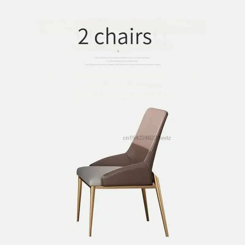 KIMLUD, Dining Room Console Table End Delicate High Rectangle Shape Dining Table Luxury Kitchen Silla De Escritorio Home Furniture GM, 2 chairs, KIMLUD APPAREL - Womens Clothes