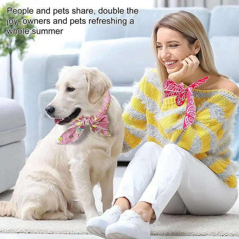 KIMLUD, Dog Cooling Collar Freezer Bow Tie Instant Cooling Bandanas For Dogs Reusable Instant Cooling Bandanas Dog Cooling Neck Wraps, Pink / CHINA, KIMLUD APPAREL - Womens Clothes