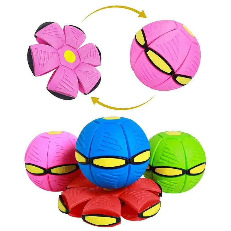 Dog Toys Magic Funny Pet Toy Flying Saucer Outdoor Dog Training Toy Pelota Perro Dogs Accessoires Futurism Saucer Ball - KIMLUD