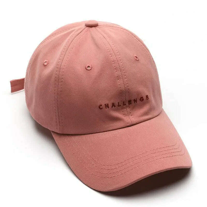KIMLUD, Doitbest 2021 Korea baseball cap hats for women men Couples hat challenge letters outdoor lady mens sports caps snapback, Pink / adults, KIMLUD APPAREL - Womens Clothes