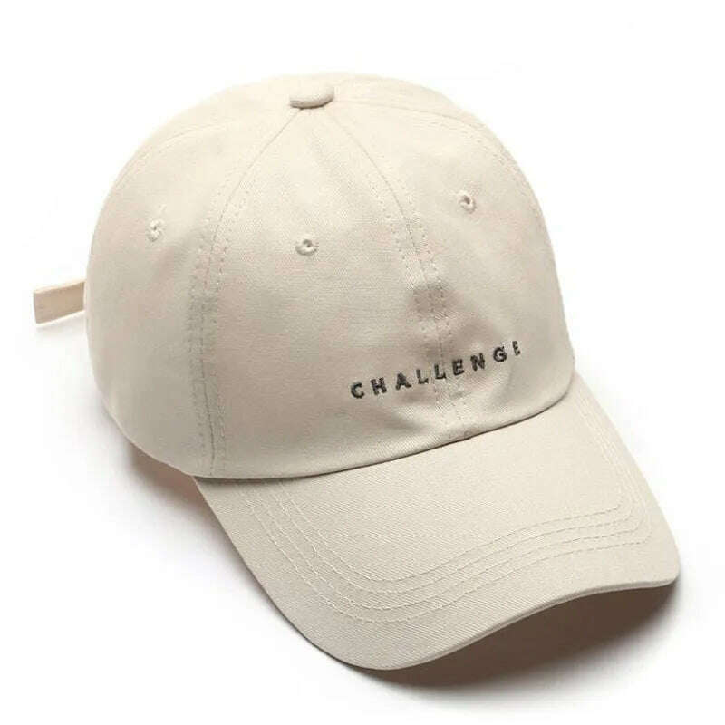 KIMLUD, Doitbest 2021 Korea baseball cap hats for women men Couples hat challenge letters outdoor lady mens sports caps snapback, Beige / adults, KIMLUD APPAREL - Womens Clothes