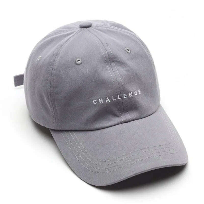 KIMLUD, Doitbest 2021 Korea baseball cap hats for women men Couples hat challenge letters outdoor lady mens sports caps snapback, Gray / adults, KIMLUD APPAREL - Womens Clothes