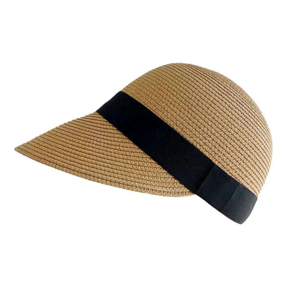 Dome Stylish Multi-use UV Protection Visor Hat Wide Brim Sun Hat Abrasion-resistant for Vacation - KIMLUD