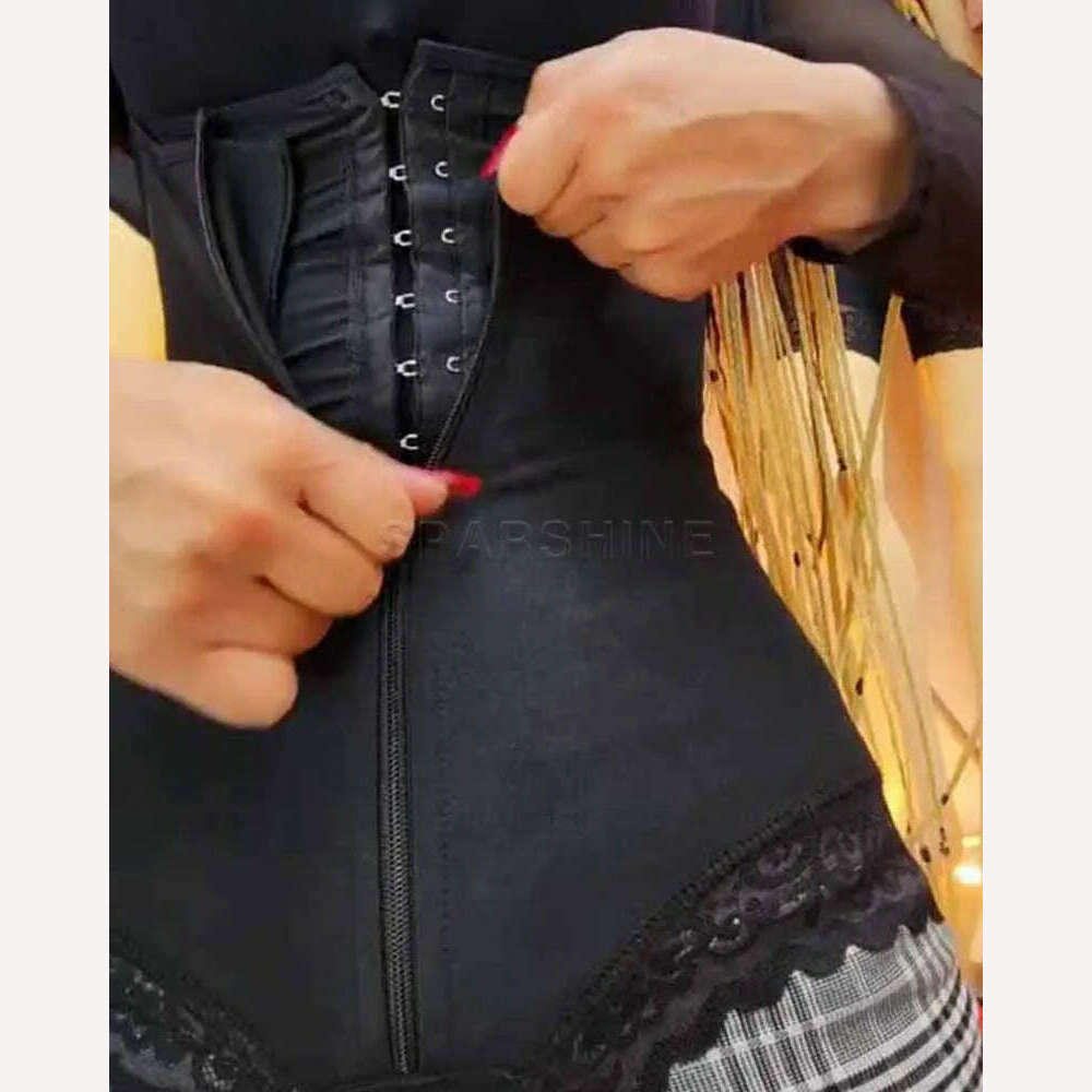 Double Control Colombian Girdles For Women Remove The Belly Buckle Zipper Triangular Connector Body Faja Belts - KIMLUD