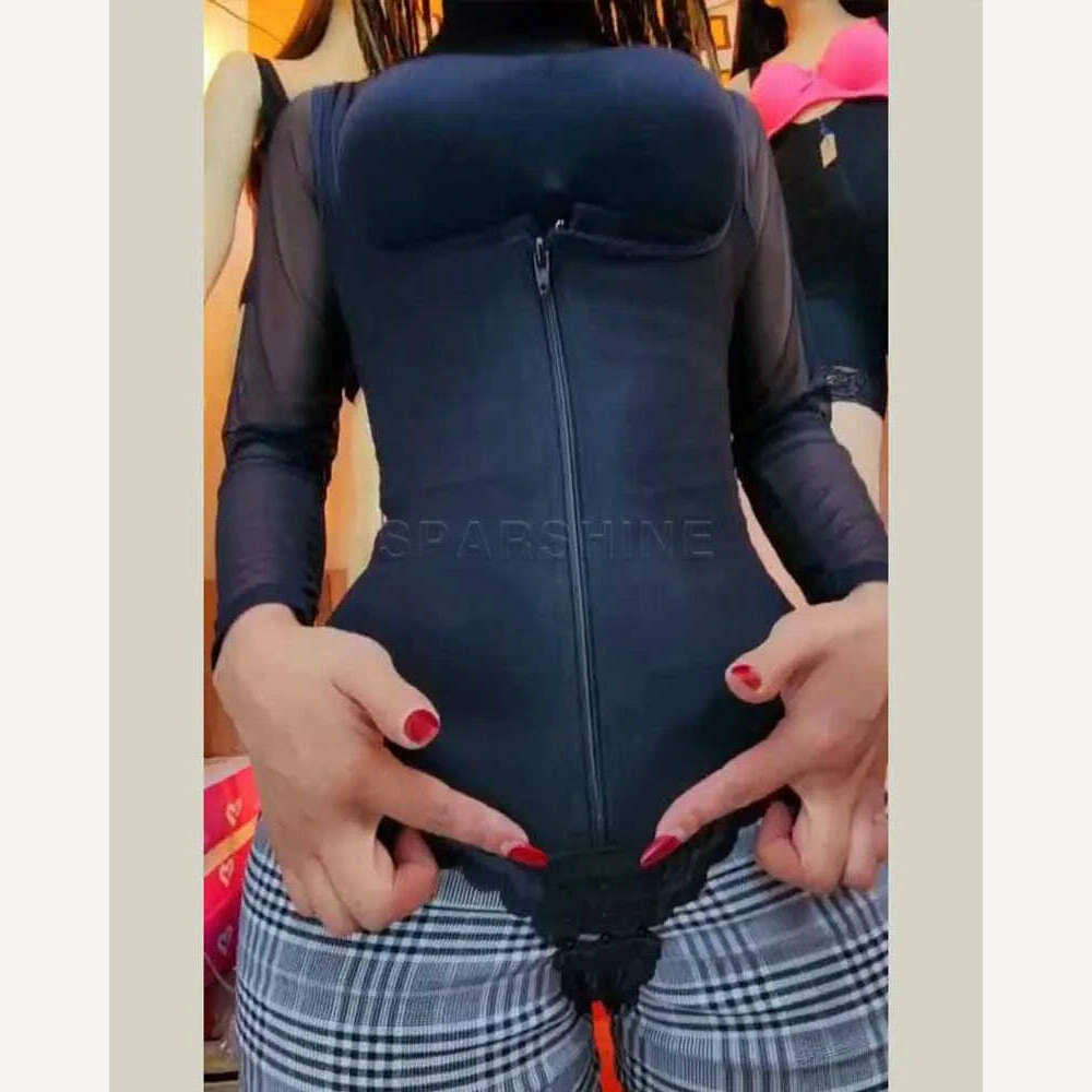 Double Control Colombian Girdles For Women Remove The Belly Buckle Zipper Triangular Connector Body Faja Belts - KIMLUD